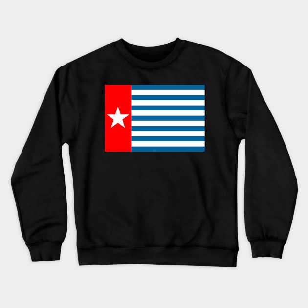 The Morning Star flag of West Papua Crewneck Sweatshirt by pickledpossums